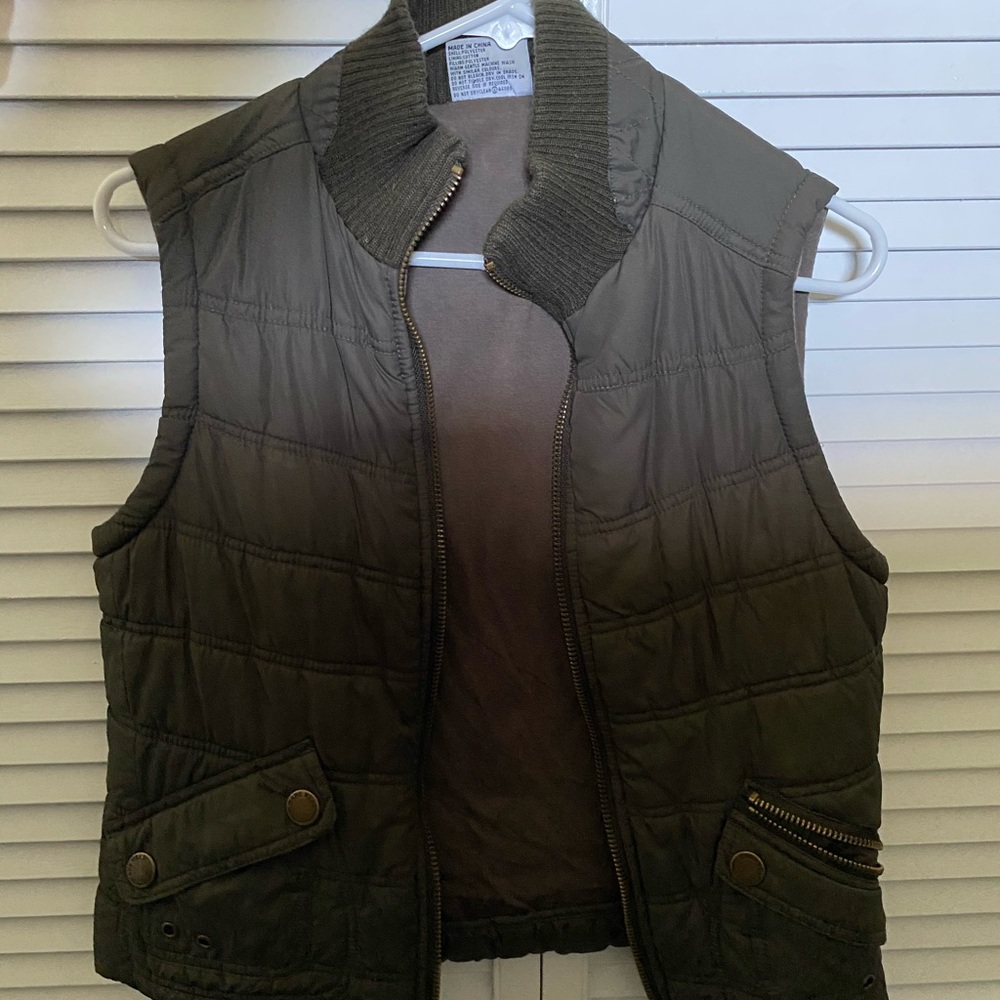 Olive Puffer Vest